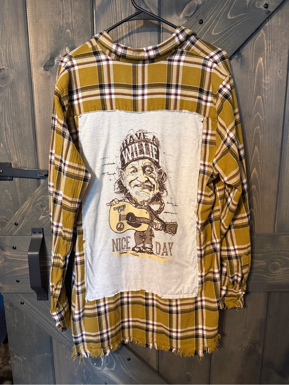 Upcycled Have a Willie Nice day Flannel XL